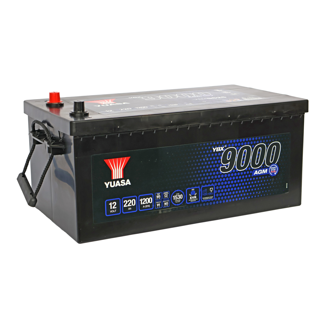 YBX9625 – AGM SHD – DIN C – Démarrage PL – T1 –  12V – 220Ah